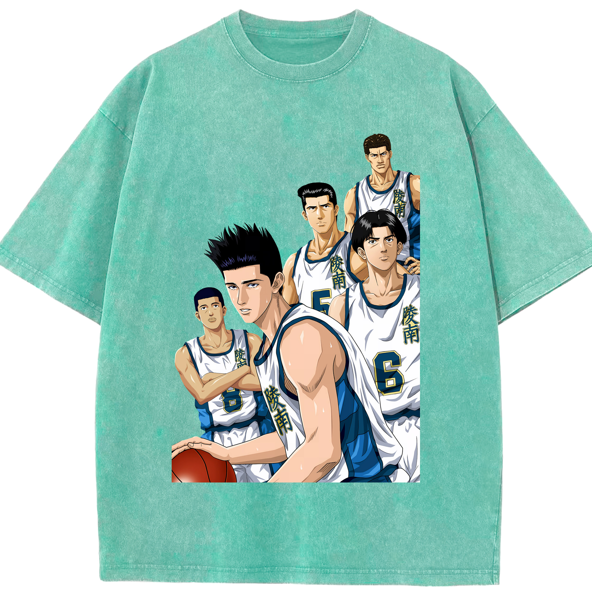 （画像用） SLAM DUNK／スラムダンク 綿100% ヴィンテージ風 半袖Tシャツ（フロントプリント）